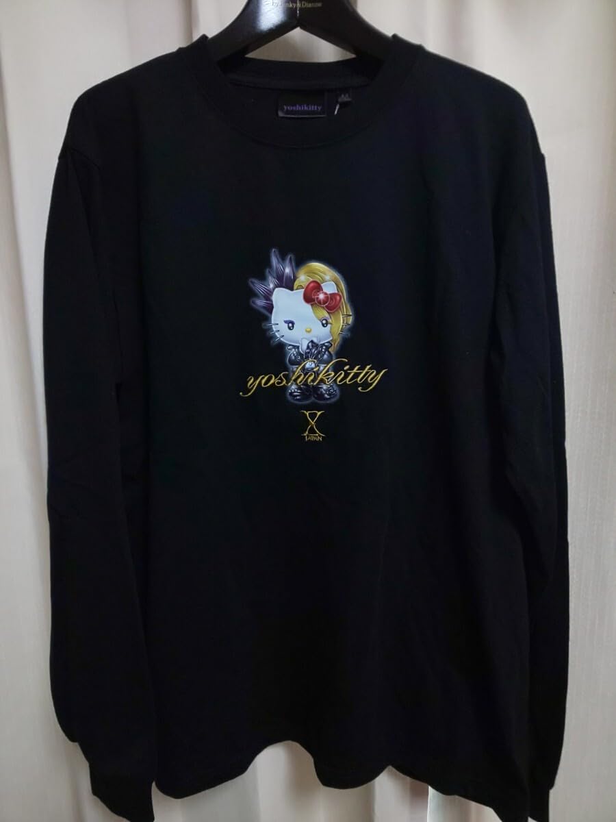 Amazon.co.jp: 長袖Tシャツ Tシャツ 黒 ロンT M ヨシキティ YOSHIKITTY
