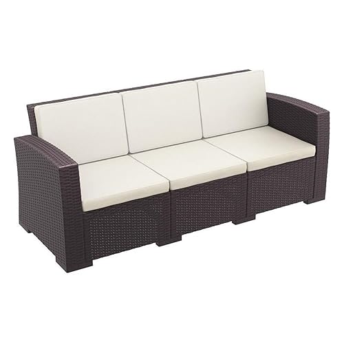 Compamia Monaco Outdoor Sofa in Brown with Cushion, Commercial Grade