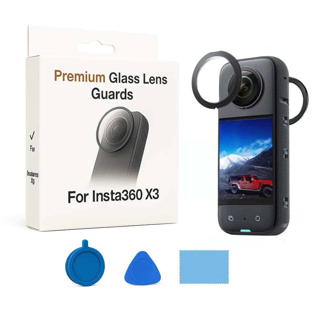 DA-GODO Dual Lens Protector for Insta360 One X3 (2Pcs) – Tempered Glass Sticky Lens Cover, Anti-Scratch, Dustproof Protective Guard for Action Camera Accessories (X3-LG-2PC)-picture-12