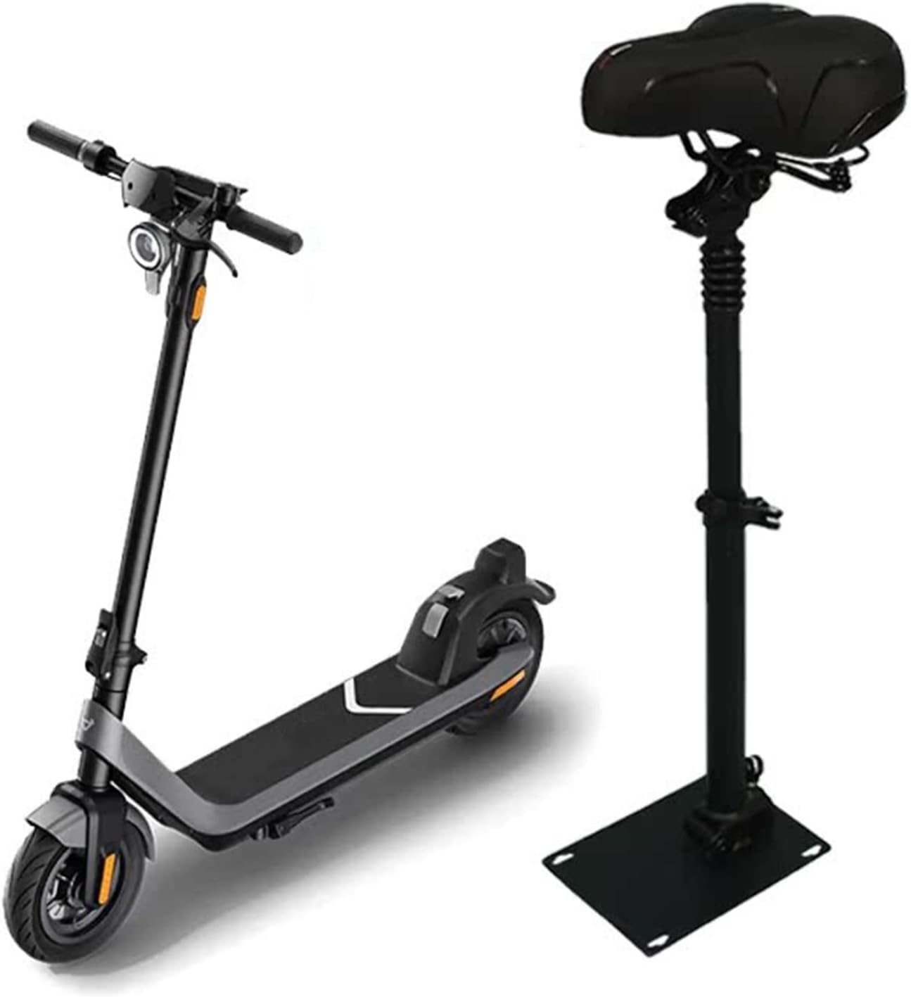 New Electric Scooter Seat Saddle Compatible with NIU KQi2, KQi2 pro, KQi2 max 2019-2024 Folding E-Bike Seat Universal Adjustable Punch Free Scooter Seat Replacement Accessories (Black)
