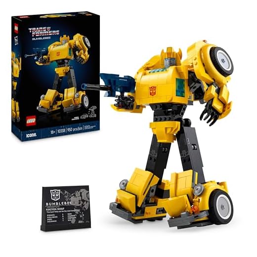 LEGO Icons Transformers Bumblebee Action Figure Building Set, Collectible Robot Model Kit for Adults to Build, Converts to Vehicle Mode, Gifts for Men, Women, Him, Her and Sci-Fi Fans 10338