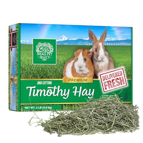 Small Pet Select 2nd Cutting Perfect Blend Timothy Hay Pet Food for Rabbits, Guinea Pigs, Chinchillas and Other Small Animals, Premium Natural Hay Grown in The US, 2 LB