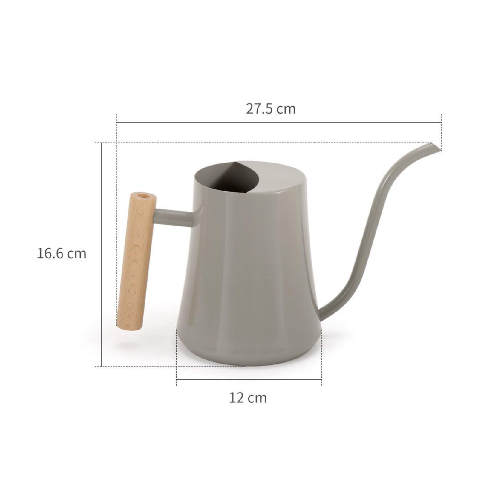 Annaffiatoio Acciaio Inox con Beccuccio Lungo Brocca Irrigazione Contenitore Acqua Innaffiatoio Piante Design con Coperchio Semichiuso Antiperdita Impugnatura Stabile Adatto per Balcone