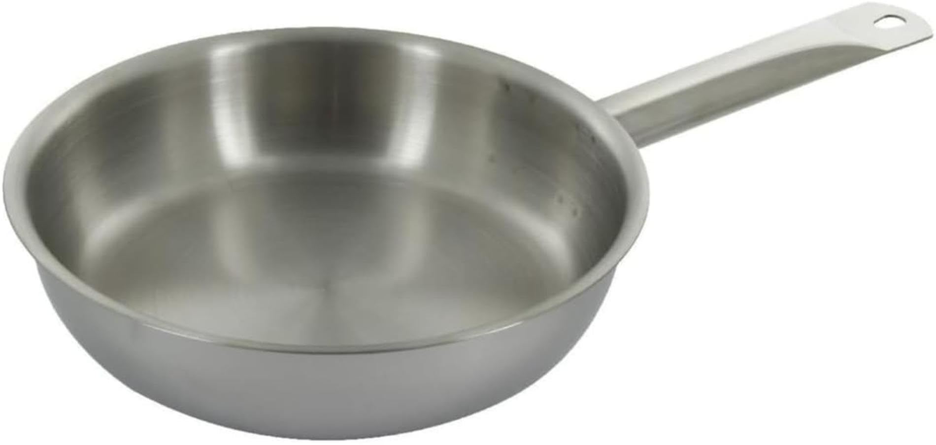 BAUMALU - Poêle à Frire Ligne Professionnelle en Acier Haute Résistance - Chauffe Rapide - Diffusion Homogène - Manche Riveté - Tous Feux Dont Induction - Ø32 cm
