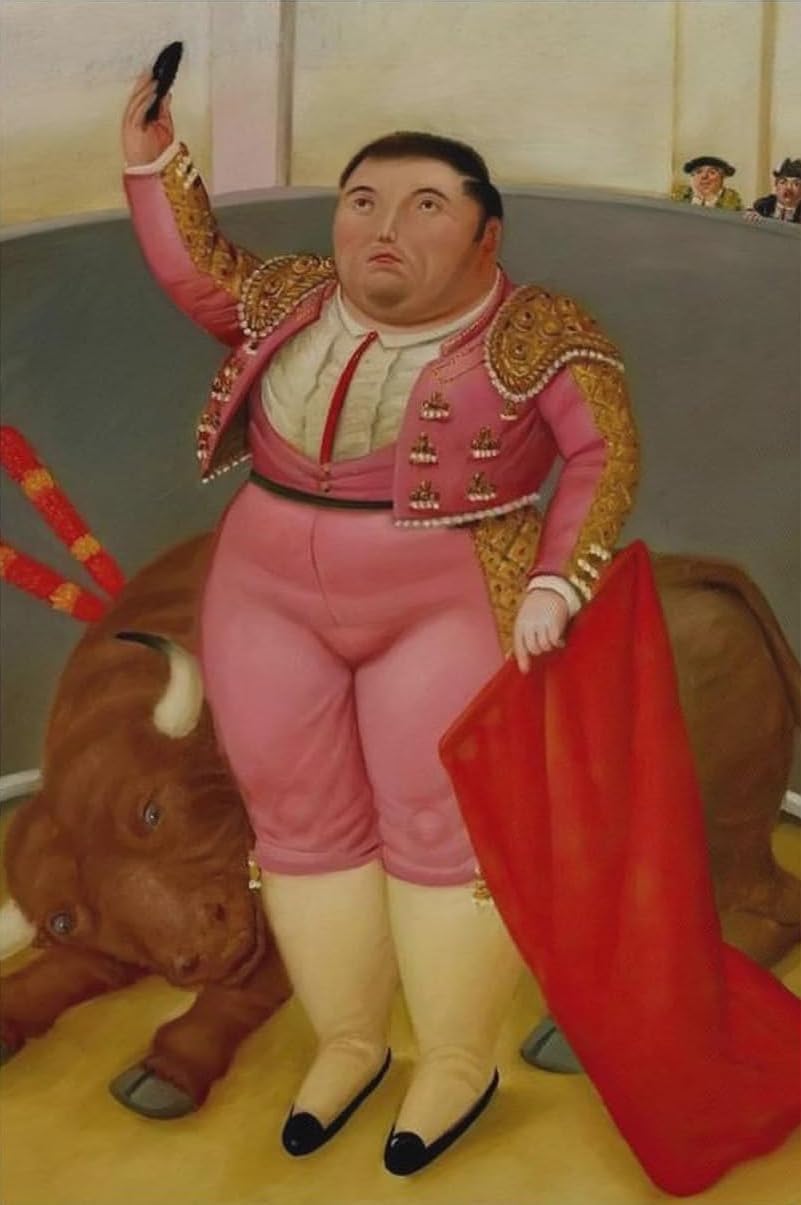 Matvsd Kohecs Fernando Botero Matador Canvas Wall Art for Living Room, 40x60cm, Unframed