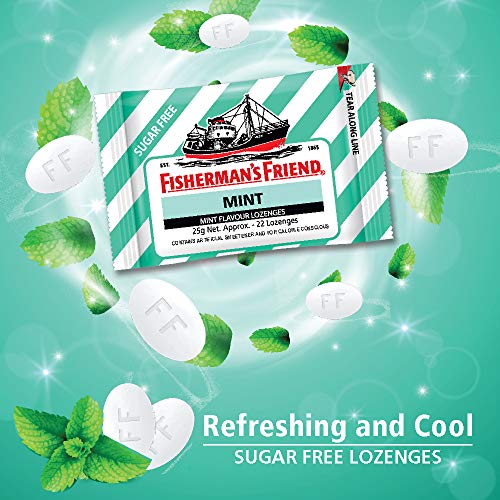 Fisherman's Friend Mouth Freshener - Mint - Refreshing and Cool Lozenges 25g