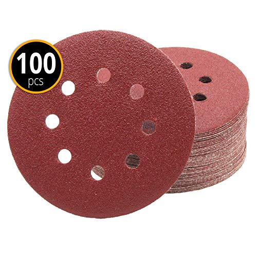 Dischi Abrasivi Professionali │ 100 pezzi │ 8 fori...