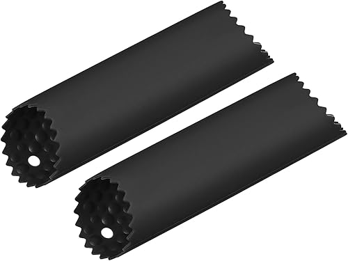 uxcell 2 tubos de pelado de ajo, pelador de ajo de silicona, rodillo removedor de piel antideslizante para herramientas útiles de cocina, color negro