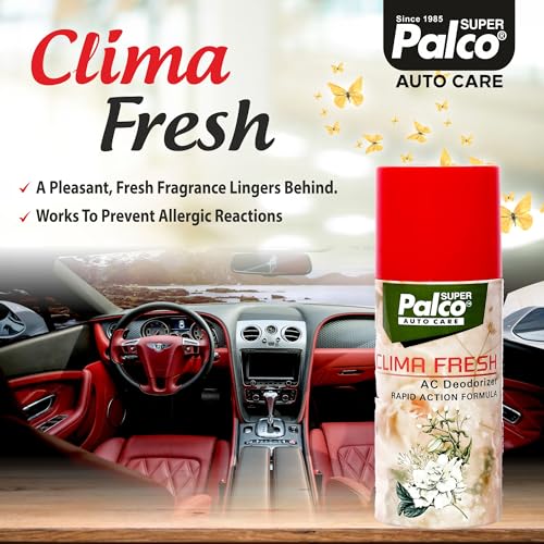 Image of PALCO Clima Fresh Car AC Deodorizer Spray 100ml - Car Air Refresher | AC Disinfectant, Odour Remover & Vent Freshener for Long-Lasting Fragrance