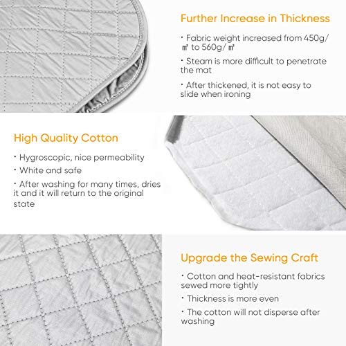 Ironing Blanket Ironing Mat,Second Generation Upgraded Thick Portable Travel Ironing Pad,Isolate Heat Pad Cover For Washer,Dryer,Table Top,Countertop,Ironing Board For Small Space-19 X 33 Inch #TOP4
