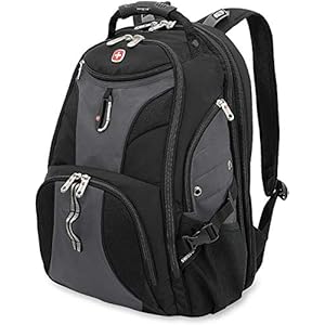 SwissGear 1900 Scansmart TSA 17-Inch Laptop Backpack, Gray/Black