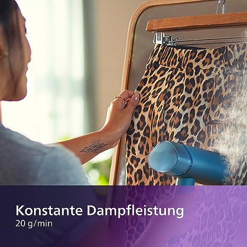 Philips 3000-Serie Tragbarer Dampfglätter - 1000 W, Kompakt und Faltbar, 100ml Wassertank konstante...