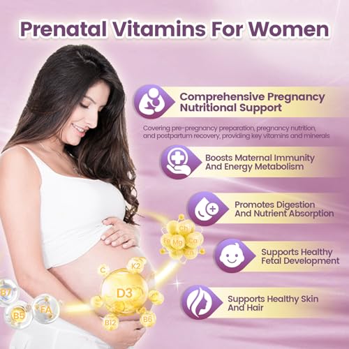 Image of VivoNu 19 in 1 Prenatal Multivitamin, 1200 Softgels Prenatal Vitamins, Lemon Flavor, Before, During & Post Pregnancy with Folic Acid, Probiotic, Biotin, Zinc, Vitamin D3, K2, B6, B12, C & More, 4 Bag