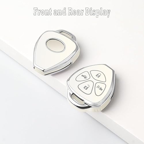 Miniatura 9 de QBUC Funda para llavero Toyota con llavero, funda para llave de automóvil para Toyota Camry 2007-2011  Avalon Corolla 2008-2013  Venza 2009-2016 con