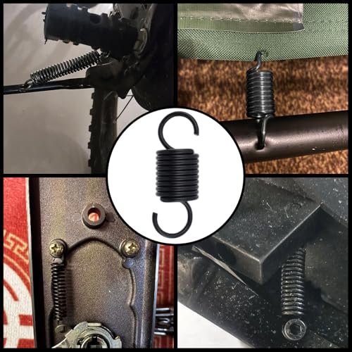 Image of Mcredy 10 Pcs Extension Spring Black 1.18 Inch Stainless Steel Small Springs with Hook Ends for DIY Repair Project