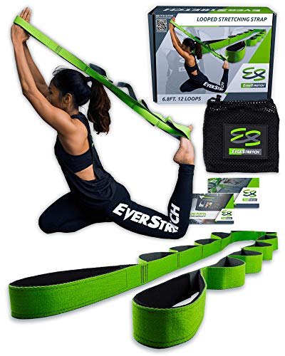 EverStretch Nichtelastischer Stretchgurt mit Schlaufen - Bewegen Sie sich mit diesem Premium-Stretchband mit geschlungenem Stretchgurt für Sport, Physiotherapie und Erholung frei.