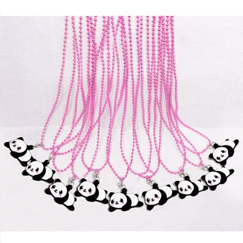 Image of 24 Pack Baby Panda Necklace Party Favors for Animal Themed Baby Shower, Birthday Party, Wedding, School Carnival Rewards, Photography Props, Home Decorations, Classroom Prize