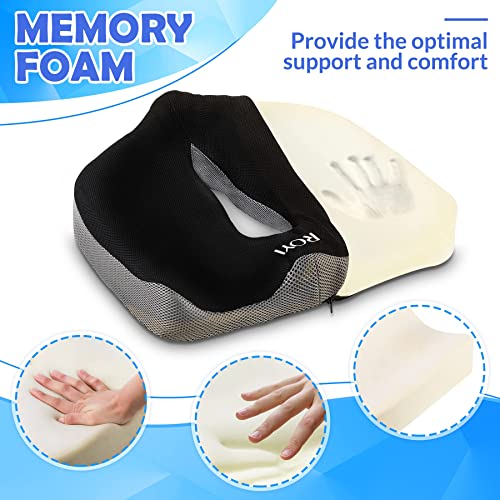 ROYI Memory Foam Seat/Chair Cushion for Relieves Back, Sciatica Pain