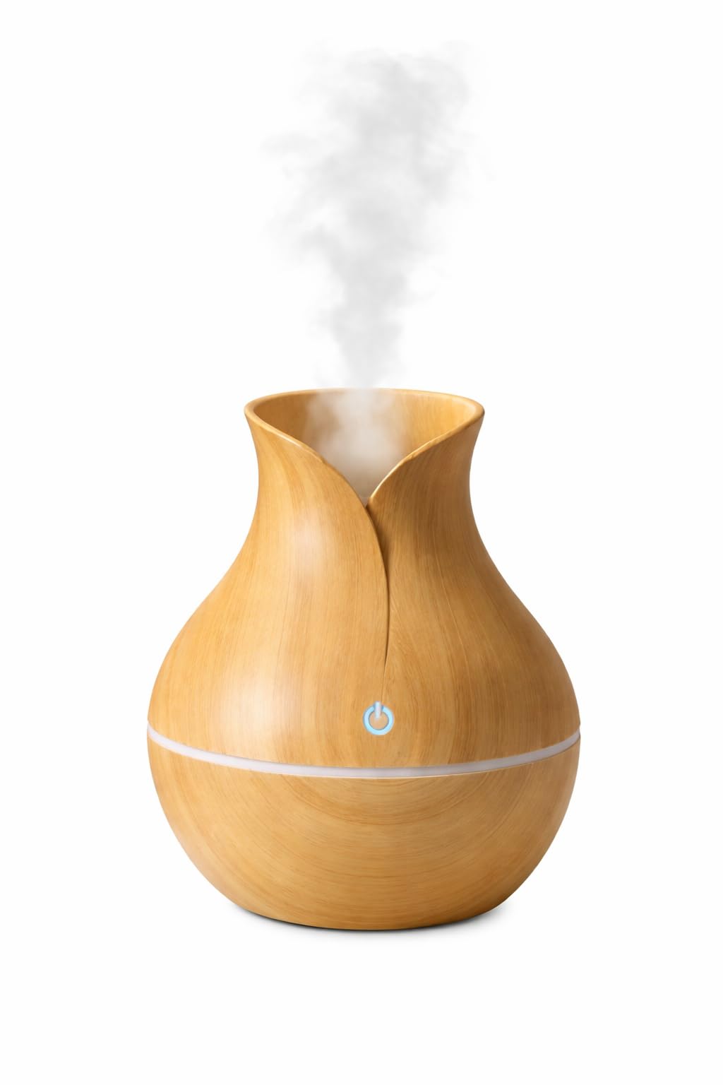 Pot Shape Ultrasonic Pot Shape Wooden Humidifier with Essential Oil Diffuser, Cool Mist & Ambient LED Light for Home, Office & Relaxation (Beige,Brown) (Beige)-image-48