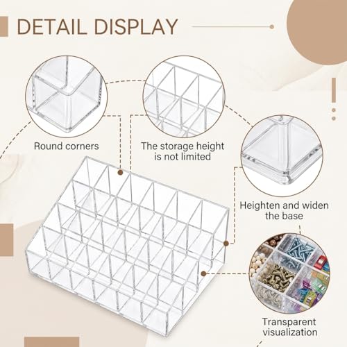 Image of 24Slots Essential Oil Holder,Plastics Essential Oil Storage,for Bottles Perfumes and Nail Polish Shelf,Essential Oil Organizer,Makeup Storage Rack