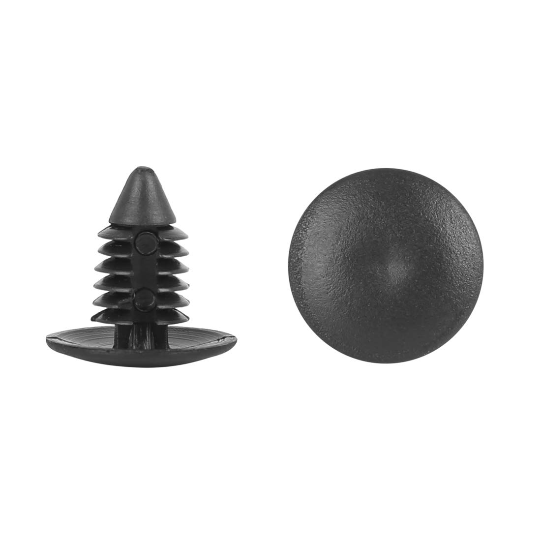 10 Piezas De Plástico Negro Remache De Remache De Ajuste De Panel De Clips De Sujecion Fija Modelo 042 Hugo Clips De Remache De Sujetador