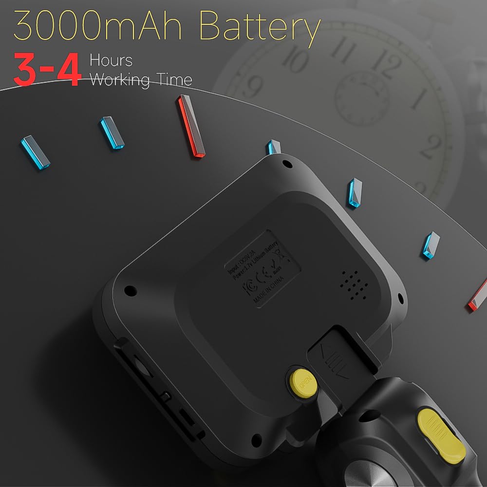 Endoskopkamera beweglicher Kopf mit LED Licht, 5 Zoll IPS Industrielles Endoskop, 6.2mm Rohr Endoskop für Auto/Wand Inspektion.
