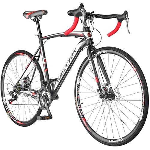 EUROBIKE Road Bike,21 Speed Bicycle with Disc Brake,700C Wheels Road Bikes for Men or Women,49cm/54cm Frame for Adult Cycling Bicycle