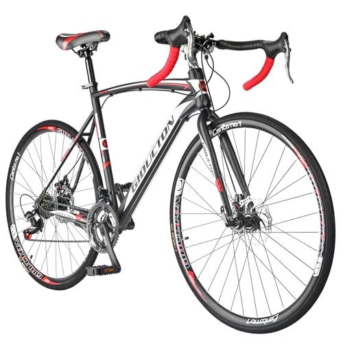 EUROBIKE Road Bike,21 Speed Bicycle with Disc Brake,700C Wheels Road Bikes for Men or Women,49cm/54cm Frame for Adult Cycling Bicycle