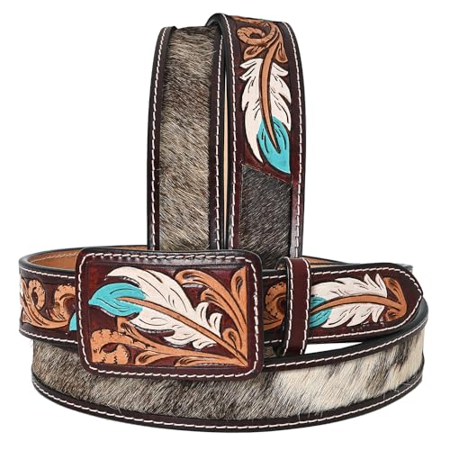 American Darling Large Beautifully Hand Tooled Leather Unisex Apparel Belt | Handcrafted