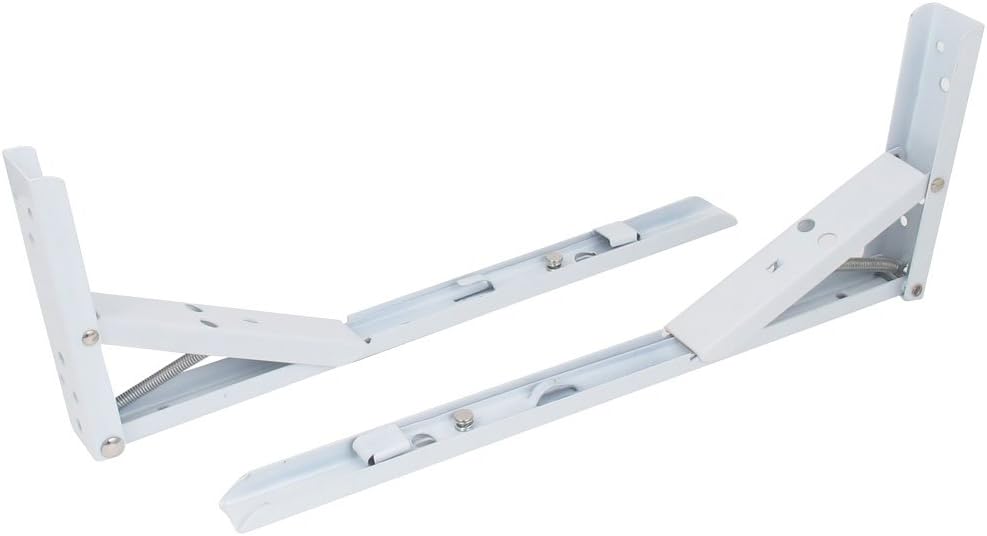14" x Furniture Accessories 5" L Shaped Metal Right Angle Folding Shelf Bracket Furniture Hanging Hardware White 2pcs