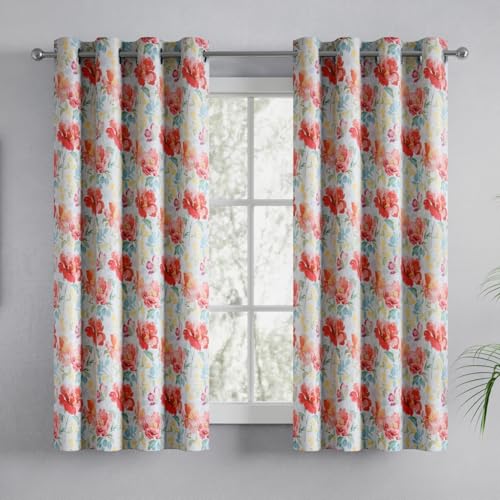 Image of haus & kinder Blackout Window Curtains 5 Feet Long Pack of 2 Window Curtains, 5 Feet Curtains for Window, 100% Room Darkening (Bloom Symphony, 114x152 CM)