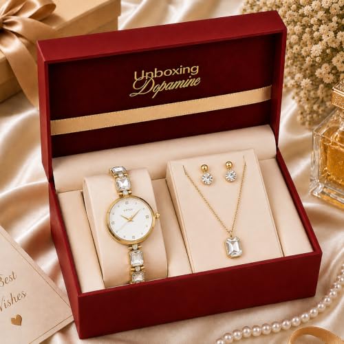 Kayxn Celestique Edition Watch & Jewelry Set for Her, White - Image 7