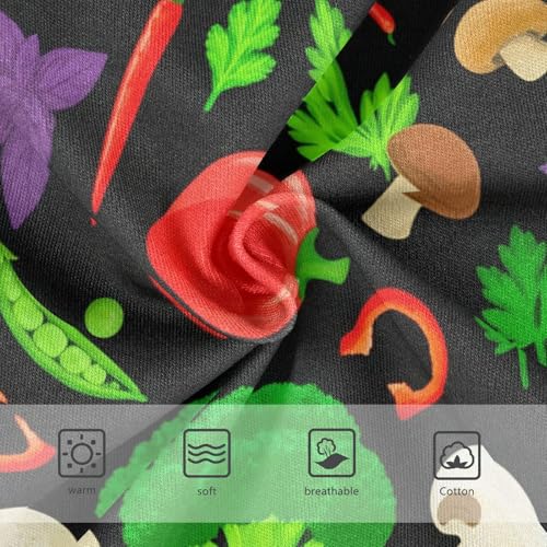 Colorful Vegetables Broccoli Black Little Girl Panties Girls Underwear Toddlers Cotton Bright Briefs Kids Undies 2t3