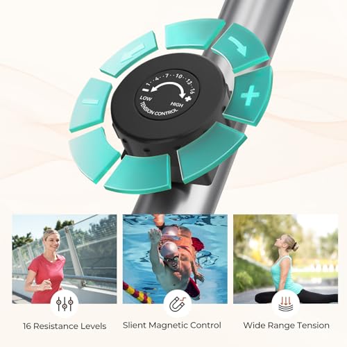 Dripex Elliptical Exercise Machine, Elliptical Machine for Home with 16 Resistance Levels, Quiet & Smooth Magnetic Elliptical Training Machines with 13.2 lb Flywheel, LCD Monitor & Pulse - Image 5