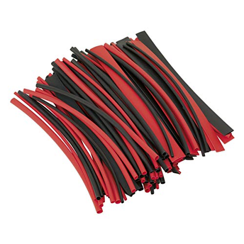 Sealey HST200BR Heat Shrink Tubing, 200mm, Black/Red, Pack of 100