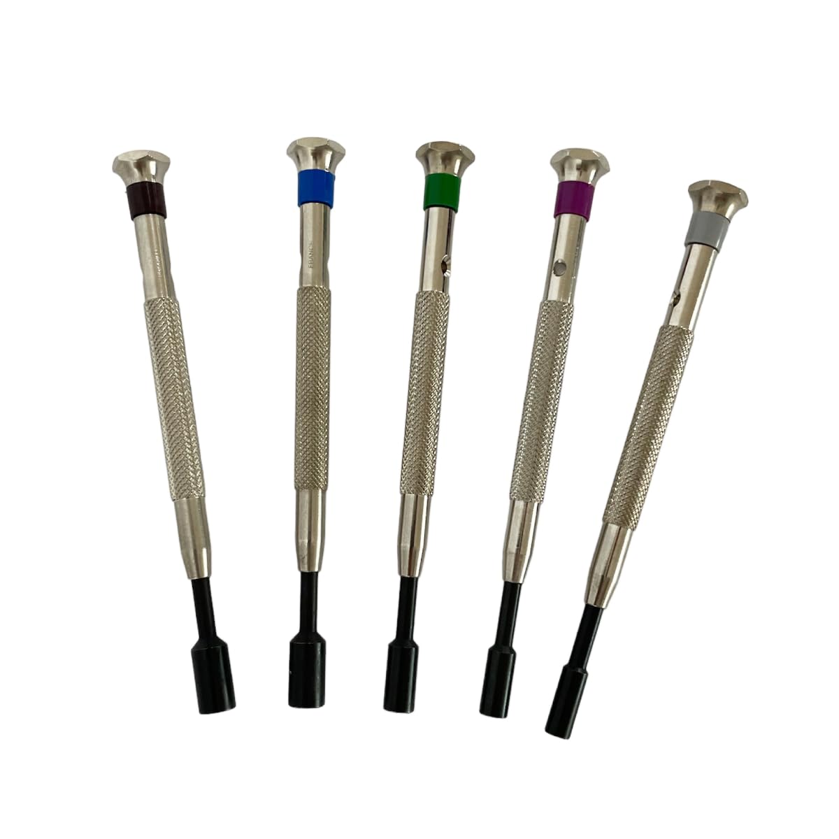 Horotec MSA 01.107-05 set of 5 special screwdrivers with fixed female key, Black, Large