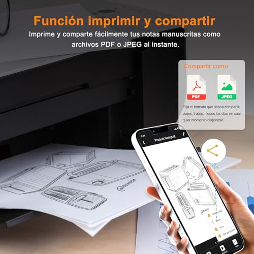 Yuan Cuaderno Digital Inteligente + Bolígrafo Set, admite Sync. y Partage en Tiempo Real, Escritura Inteligente para Tomar Notas y Bocetos para Android/iOS Preferida para Regalar (13 * 21cm) - imagen 4