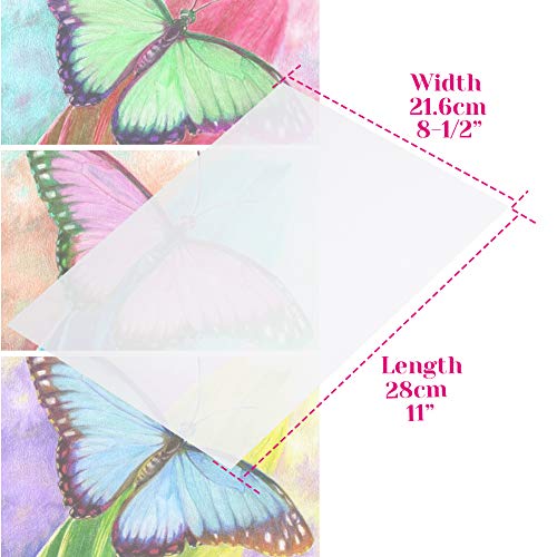 Cridoz CVP*01 Vellum Paper, Cridoz 50 Sheets Vellum Transparent Paper 8.5 X 11 Inches Translucent Clear Paper thumb #2
