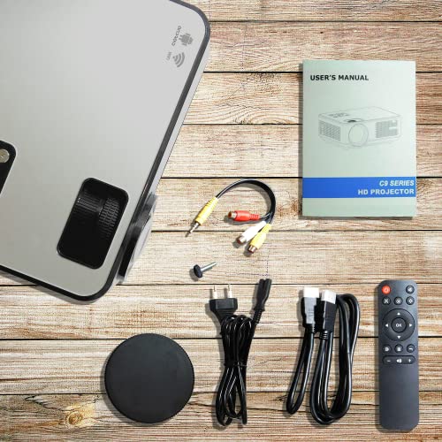 Image of XElectron C9 Smart Android Real HD 720p (1080p Support) | 3800 Lumen (380 ANSI) with 180 inch Large Display LED Projector | VGA, AV, HDMI, USB, Audio Out, WiFi | Android 6, Quad-Core, Bluetooth