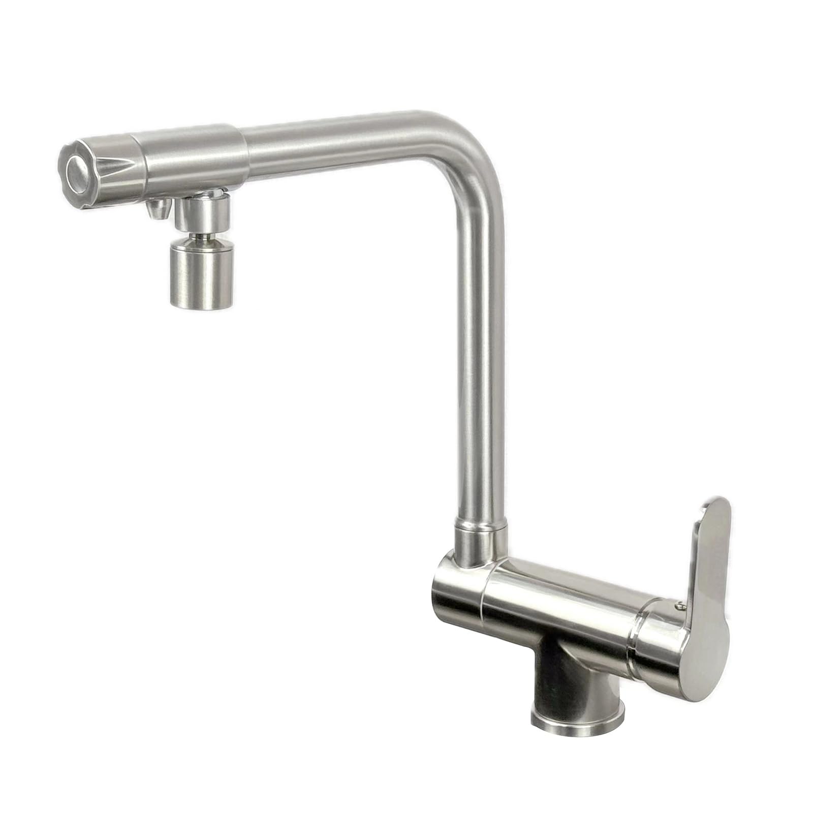 ZYCHSJXA 3 Way Kitchen Mixer Tap Folding Taps Brass Purified Water-Brushed