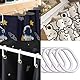 60 Stück Weiß Ringe Set, Kunststoff Duschvorhangringe, Duschvorhang Haken in C-Form für Duschvorhang, Vorhang Aufhängeringe, Duschfensterstange, Badezimmerdusche, Fensterstange, Haus