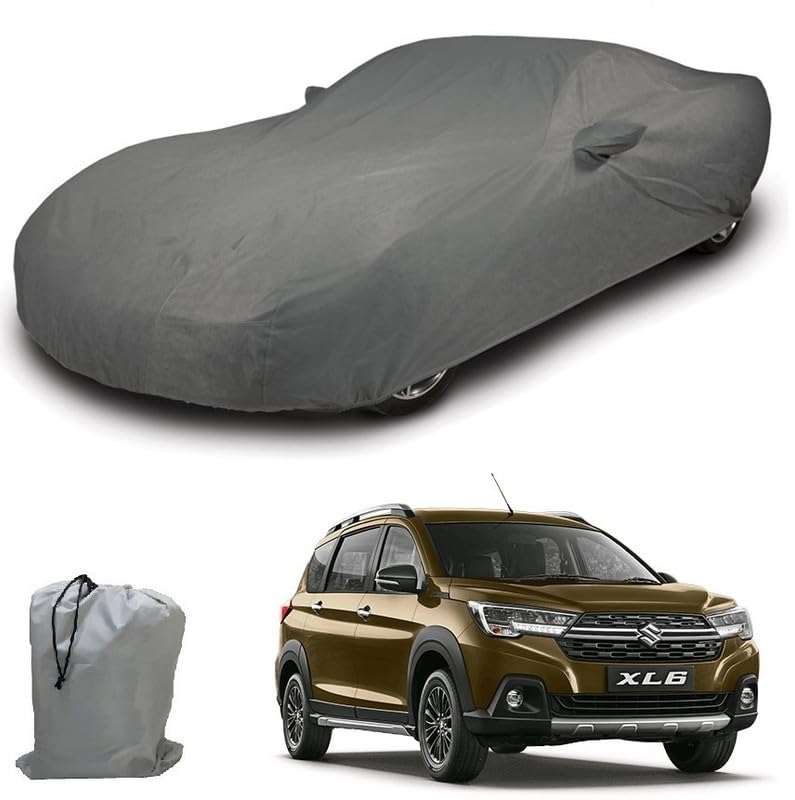 Image of ARCUATE Triple Layer Custom fit Car Body Cover for Maruti Suzuki XL6 Front Antenna |Top Layer Dustrproof | Middle Layer Waterproof | Bottom Layer Scratch Protection | Outdoor Indoor Fabric