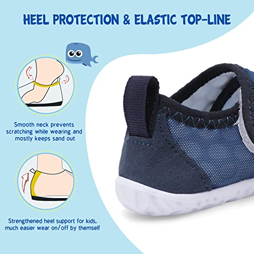Image of LeIsfIt Toddler Water Shoes Boys Girls Barefoot Aqua Socks Kids Breathable Quick-Dry Swim Shoes for Beach Pool Surf