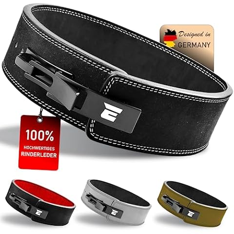 Everleven Premium Gewichthebergürtel schwarz/Gewichthebergürtel für Herren & Damen/Weightlifting Belt Fitness Gym Gürtel Gewichtheben Bodybuilding Kraftsport Lifting Belt/Größe wählen Cover