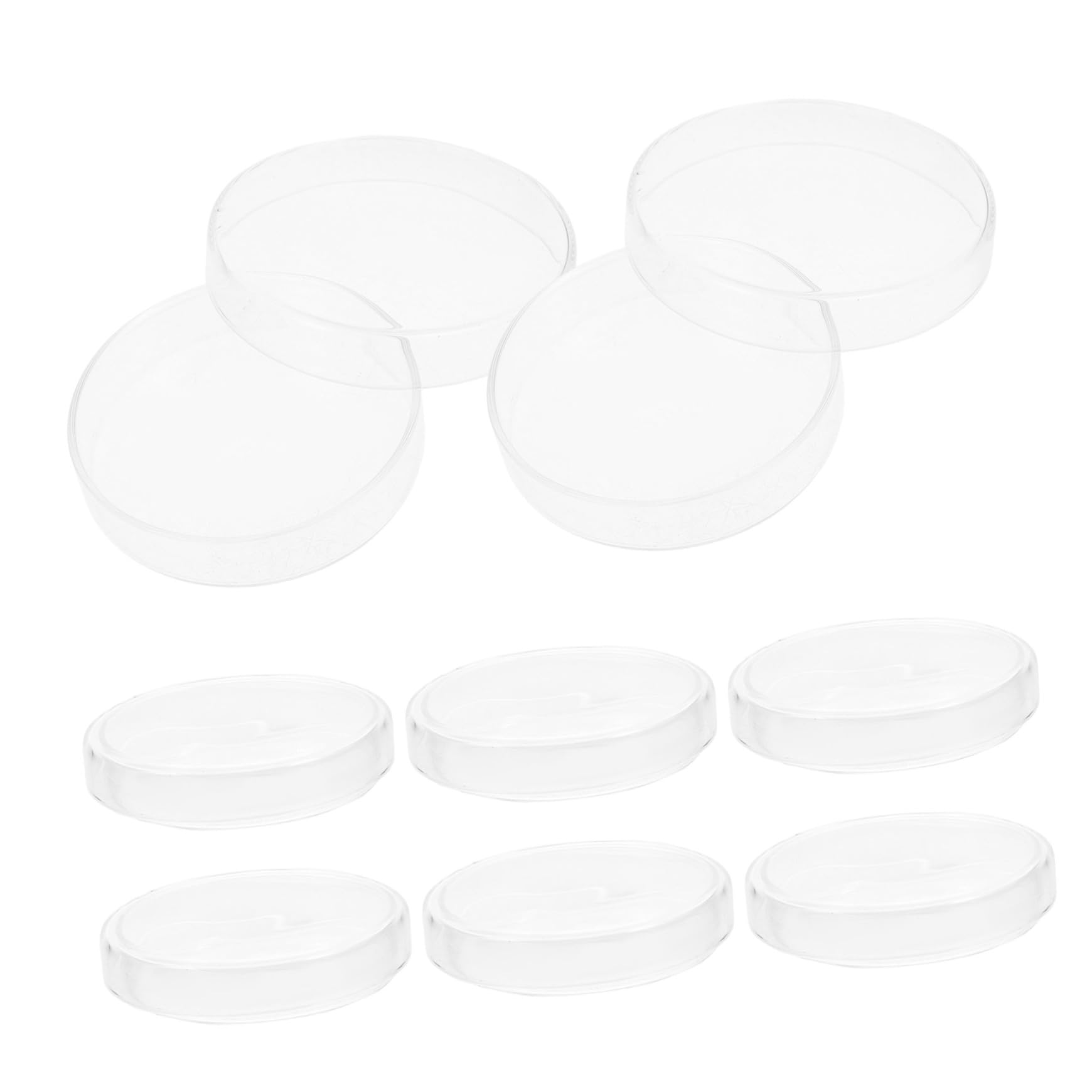10 piezas Placas Petri de Vidrio Borosilicato con Tapas Ventiladas para Laboratorio Experimentación Cultivo Celular y Análisis Científico
