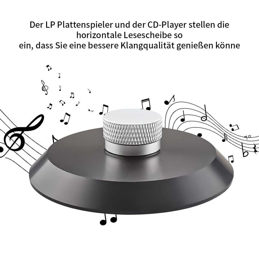 Pince de fixation pour disque vinyle - Poids phono - Noir