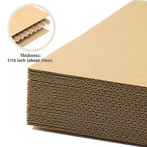 Image of Golden State Art 10x10 Corrugated Cardboard Sheets 25 Pack | Flat Cardboard Pads, For Packing, Mailing, Moving, Shipping, Crafts