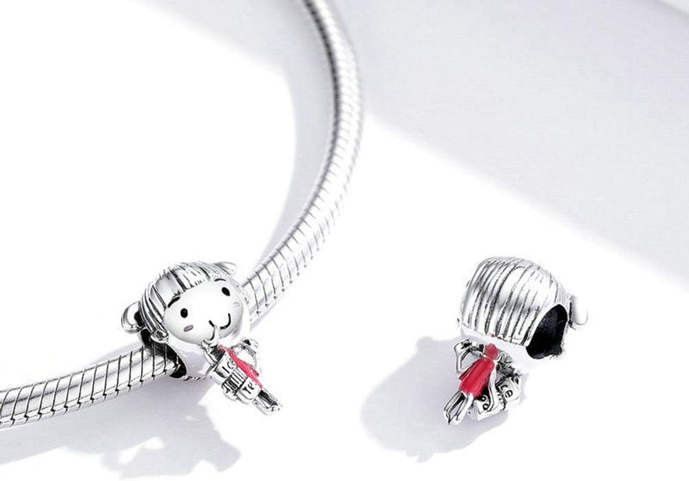 Girl Charm 925 Sterling Silver Child Charm Boy Charm Anniversary Charm Birthday Charm for Pandora Charm Bracelet (Girl A) - Image 5