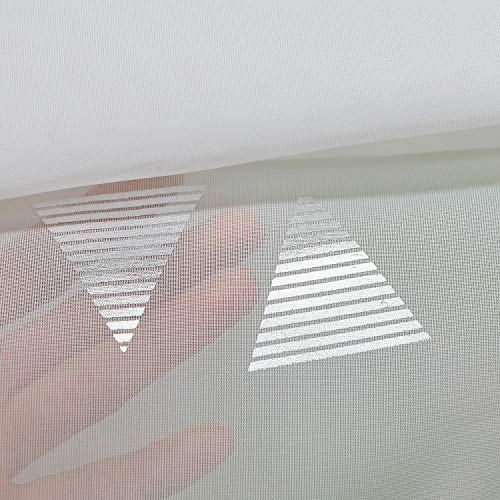 SCHOAL Roman Blind No Drilling Required Roman Curtains with Eyelets Modern Eyelet Roller Blind Curtains Transparent W x H 80 x 130 cm 1 Piece White - Image 3