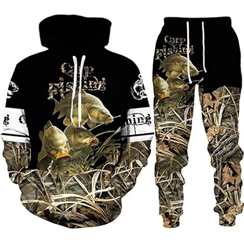Men's 3D Printed Tracksuit Set for Fishing Cover